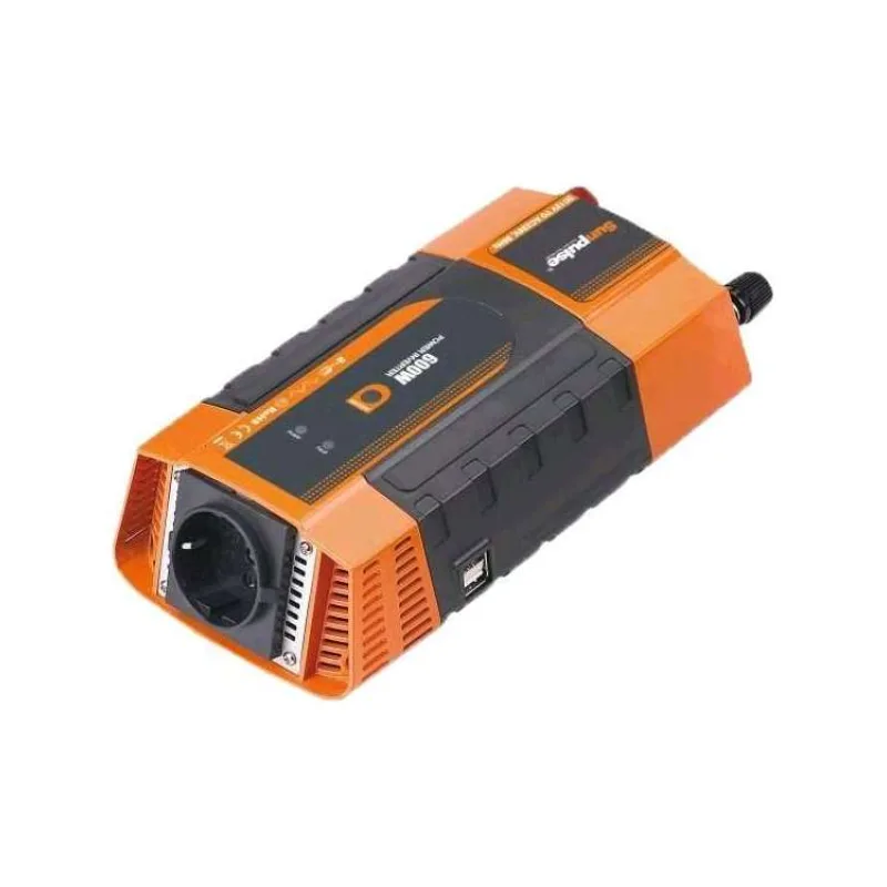 Menič napätia Carspa PID600 12V/230V+2xUSB 600W, modifikovaná sinus, digitálny display (PID600-122)