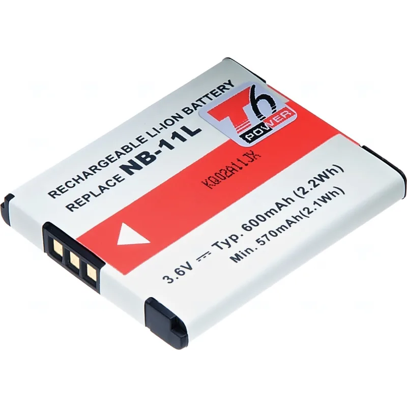 Batéria T6 power Canon NB-11L, 600mAh, sivá DCCA0021