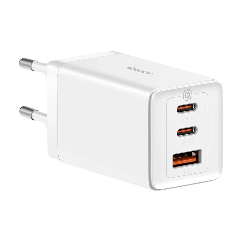 Baseus CCGP120202 GaN5 Pro Quick Nabíjačka USB + 2x USB-C 65W White…