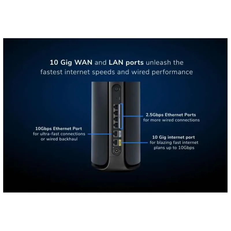 Netgear Orbi 970 Series Quad-Band WiFi 7 Mesh 2-pack Black (RBE972SB-100EUS)