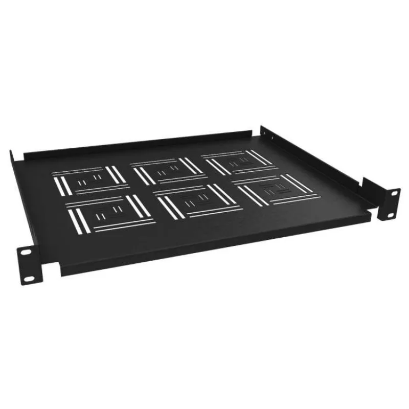 Solarix Police 19" 1U 350mm ukládací plato BK úchyt na přední lišty UP-03-B (80191454)