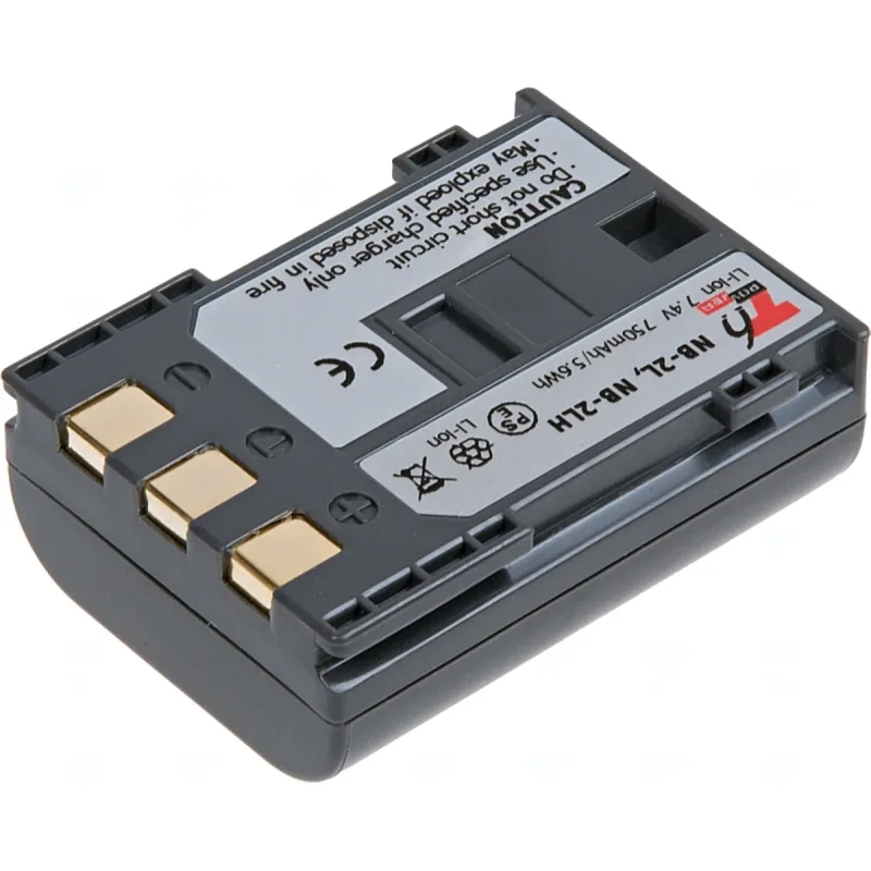 Batéria T6 Power Canon NB-2L, NB-2LH, BP-2LH, 750mAh, 5, 5Wh, sivá…