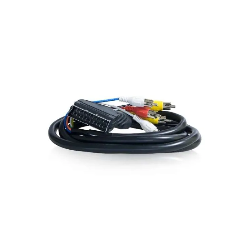 Kábel Scart-6x Cinch (3xCinch IN + 3xCinch OUT) (KAB SCART-6XCINCH IN/OUT)