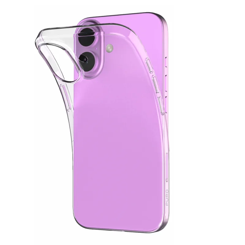 Silikónový obal Puro 03 Nude pre iPhone 16 – priehľadný