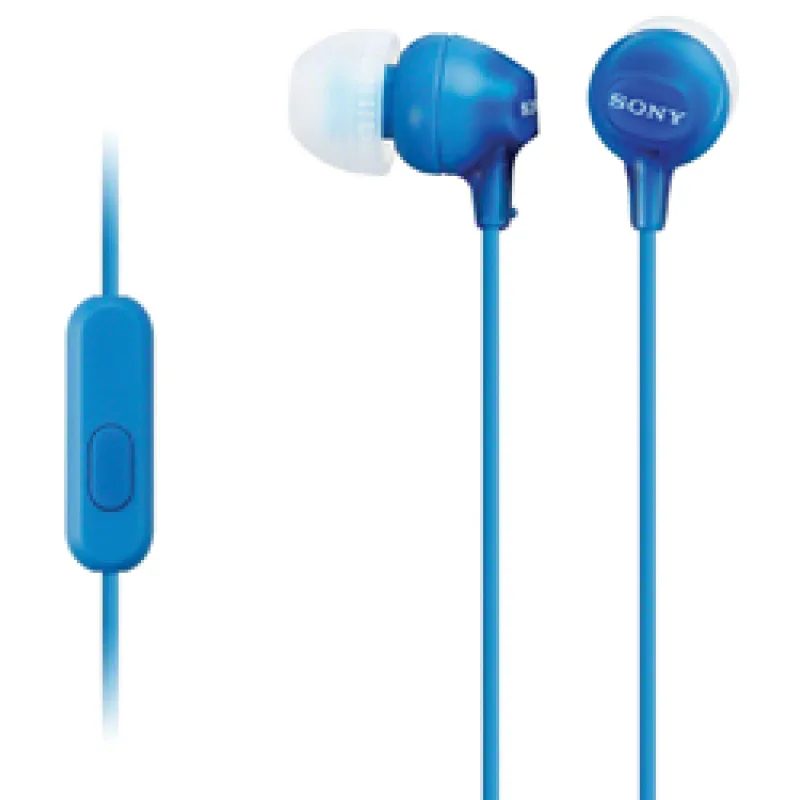 SONY slúchadlá MDR-EX15AP, handsfree, modré MDREX15APLI.CE7