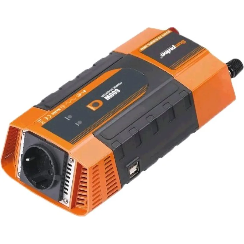 Menič napätia Carspa PID600 12V/ 230V+2xUSB 600W, modifikovaná sinus,…