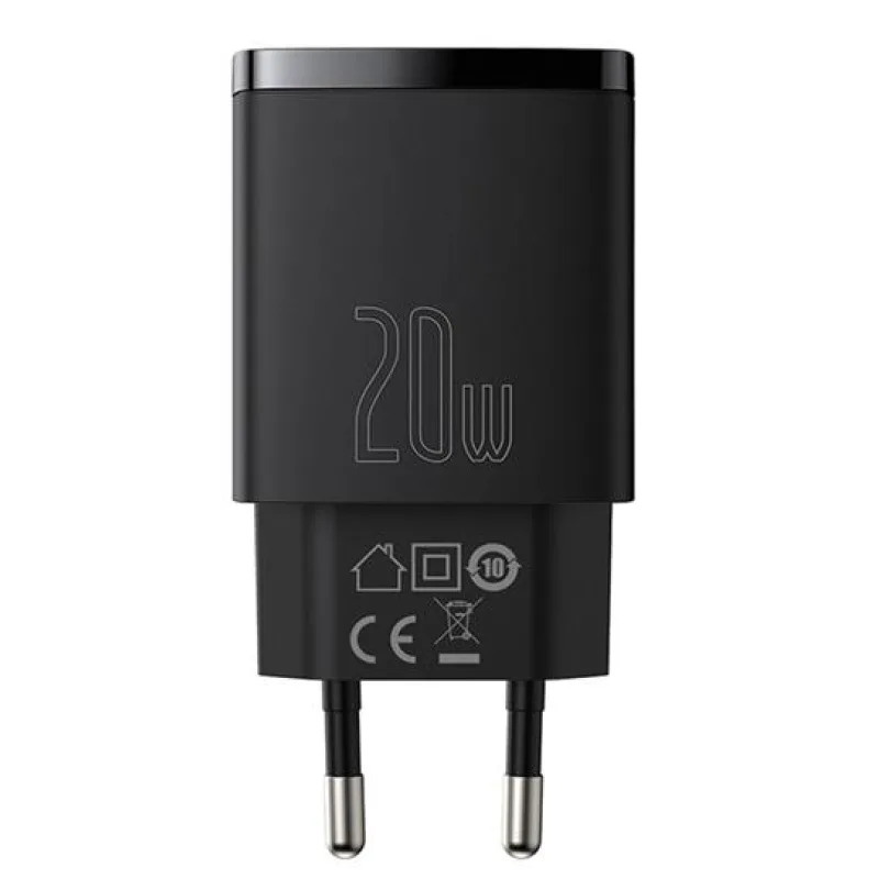 Baseus CCXJ-B01 Compact Quick Nabíjačka USB/ USB-C 20W Black 6953156207233