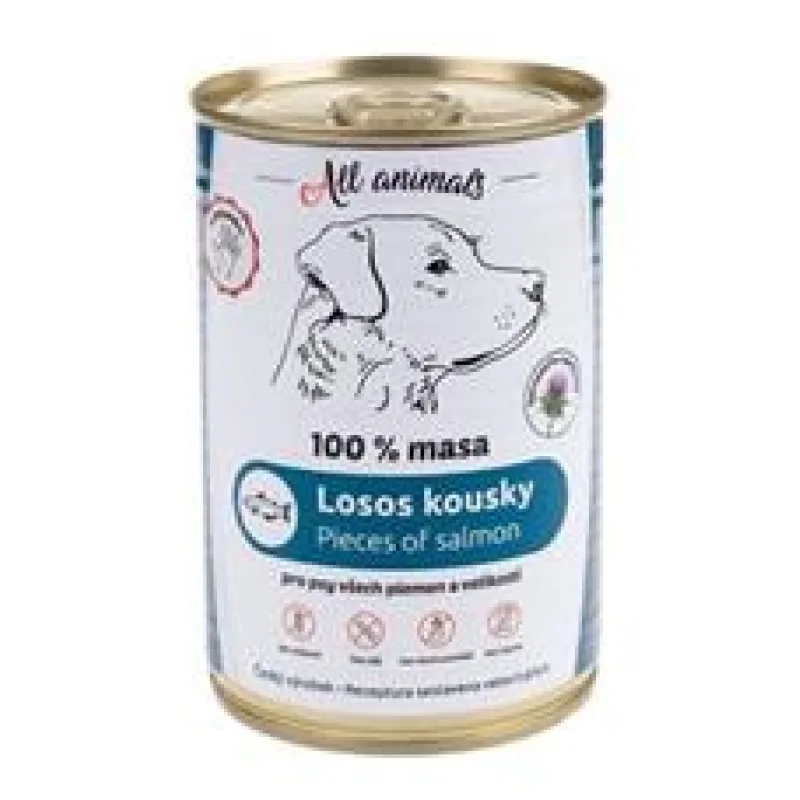 All Animals DOG losos kousky 400g
