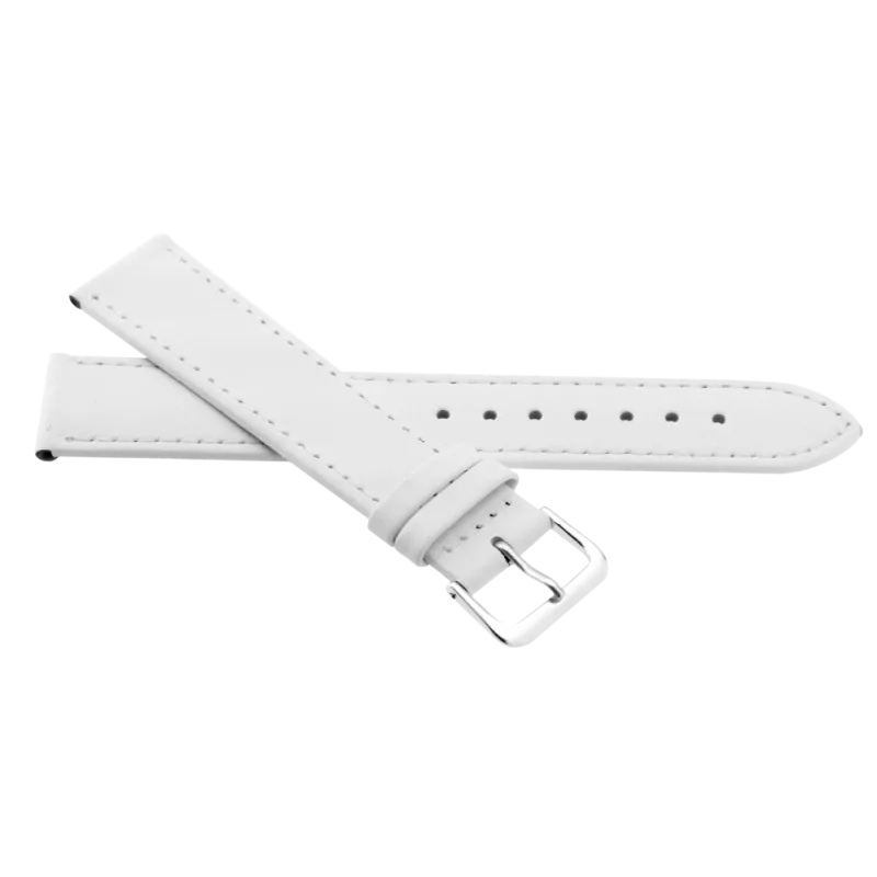 JVD Unisex bílý kožený řemínek na hodinky R23004/16P