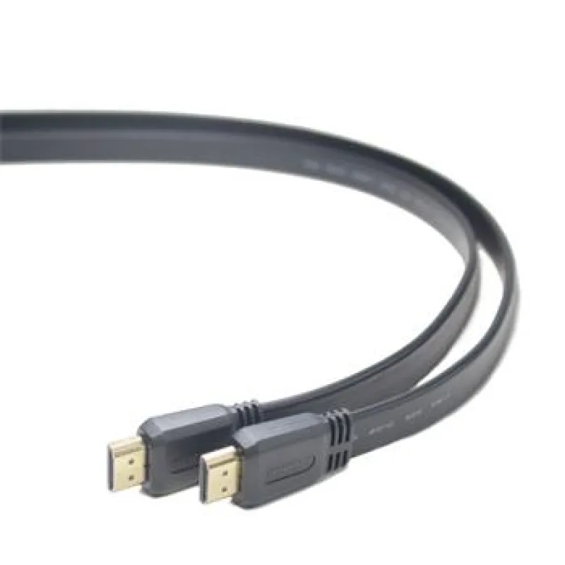 PremiumCord Kábel HDMI+Ethernet, zlac., plochý, 2m kphdmep2