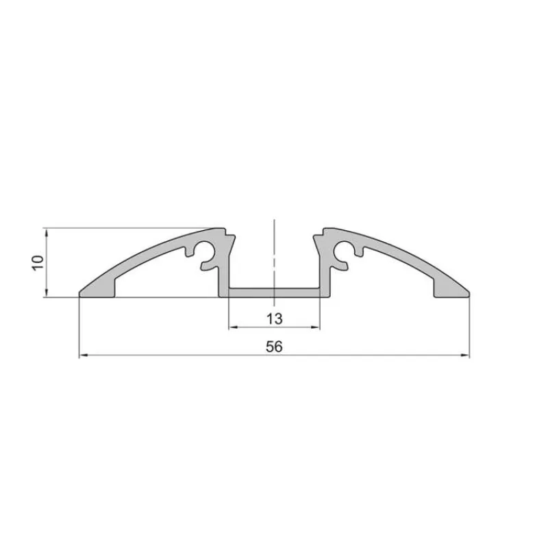Lišta L XC28 pre LED pásy,strieborná,1m (LISTA L XC28)
