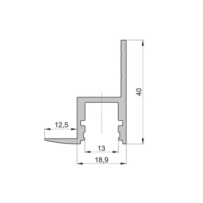 Lišta L XC08 - vzorka 10 cm (LISTA L XC08-VZ)