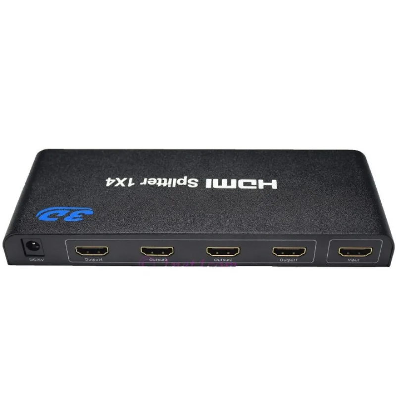 HDMI 1.4a splitter 1-4 portov kovový, 3D, FullHD khsplit4b