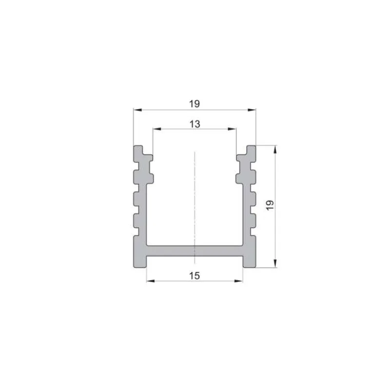 Lišta L XC10 pre LED pásy,strieborná, 1m (LISTA L XC10)