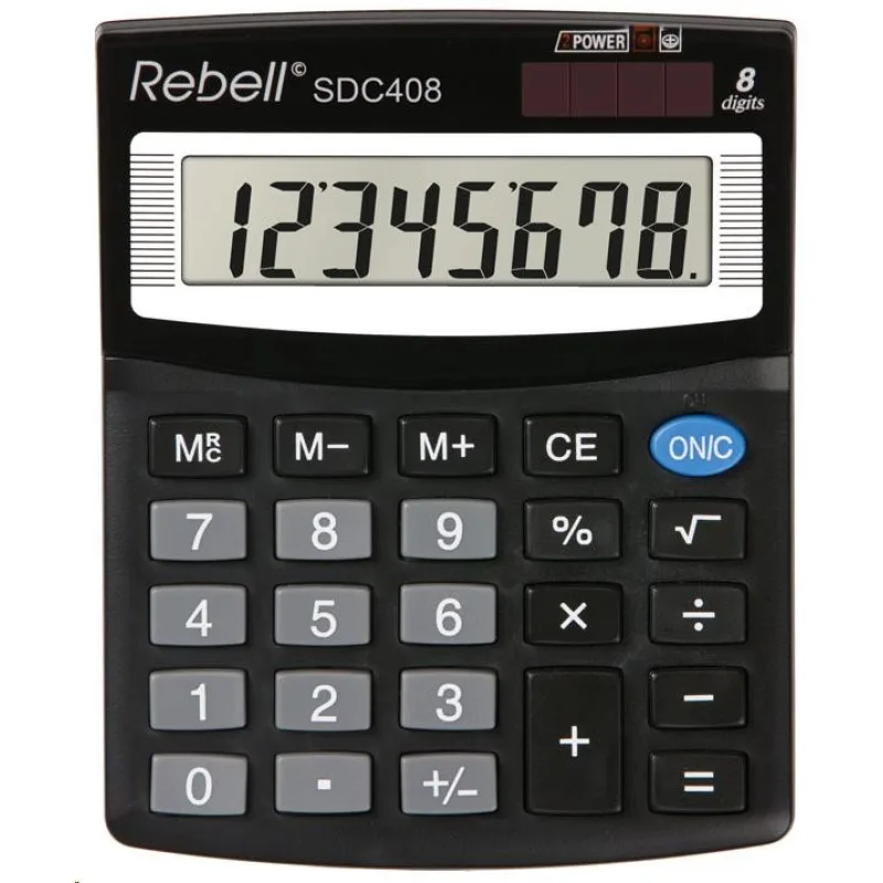 REBELL kalkulačka - SDC408 - černá RE-SDC408 BX