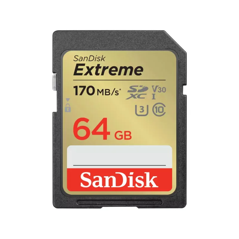 SanDisk Extreme/ SDXC/ 64GB/ UHS-I U3 / Class 10 SDSDXV2-064G-GNCIN