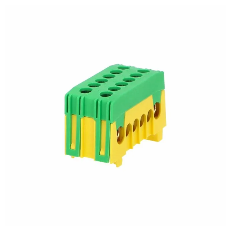 Pollmann Elektrotechnik GmbH Krytý rozbočovací mostík na DIN PE 8+4 zelený dvojradový (8x16mm2, 4x25mm2) IP20 130A