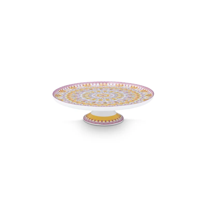 Pip Studio Lily & Lotus dortový podnos Ø21cm, žlutý