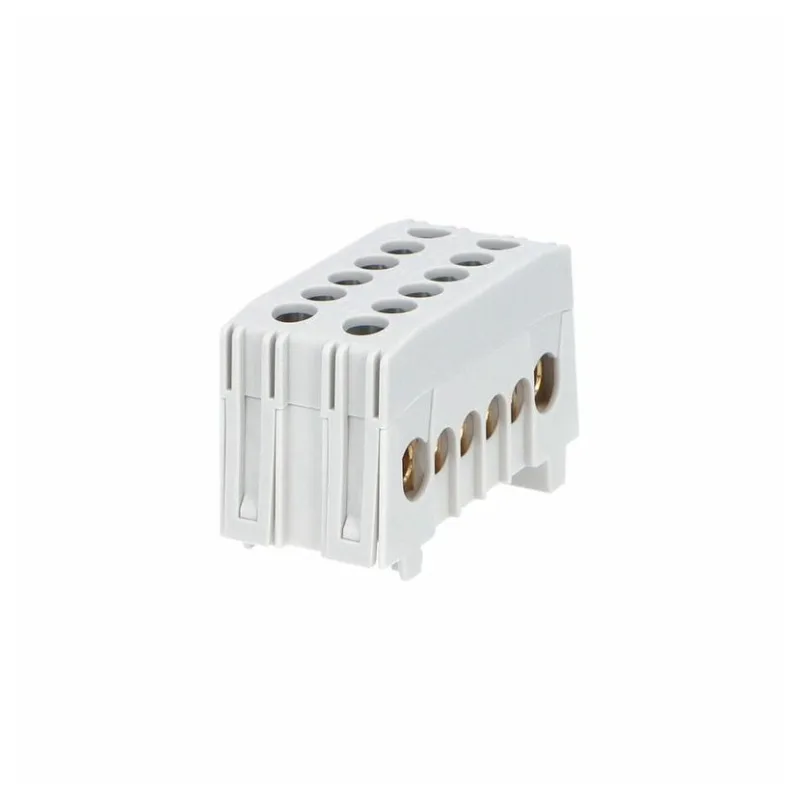 Pollmann Elektrotechnik GmbH Krytý rozbočovací mostík na DIN A 8+4 šedý dvojradový (8x16mm2, 4x25mm2) IP20 130A
