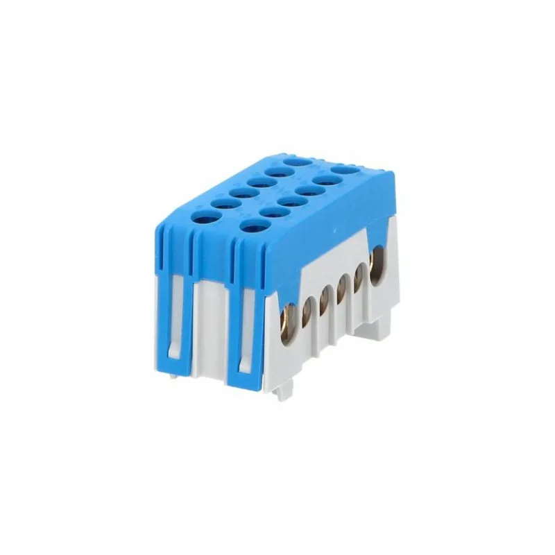 Pollmann Elektrotechnik GmbH Krytý rozbočovací mostík na DIN N 8+4 modrý dvojradový (8x16mm2, 4x25mm2) IP20 130A