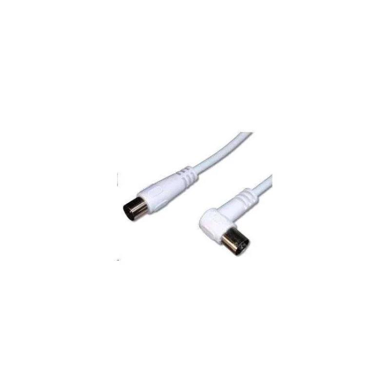 TV anténny kábel PREMIUMCORD 5 m, 90° konektor (koaxiálny, M/F, 75 Ohm) (ktmf05U)