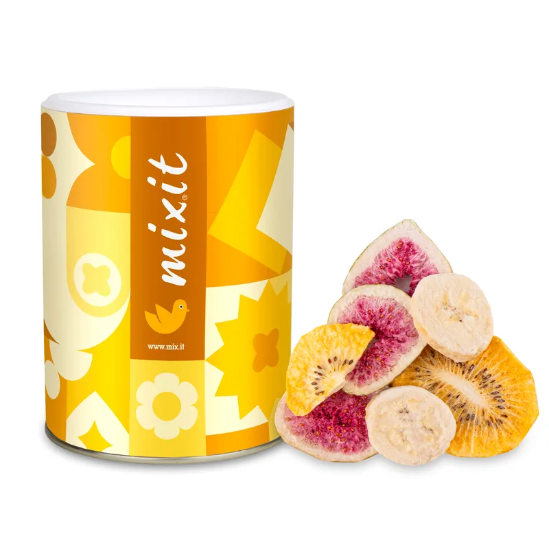 Mixit Žlté kiwi, Figa, Banán - Chrumkavé ovocie - 100g