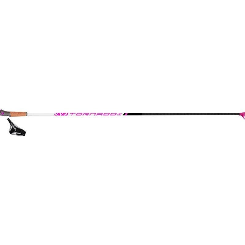 Juniorské běžecké hole KV+ TORNADO PLUS JUNIOR PINK 80% CARBON QUICK 23/24