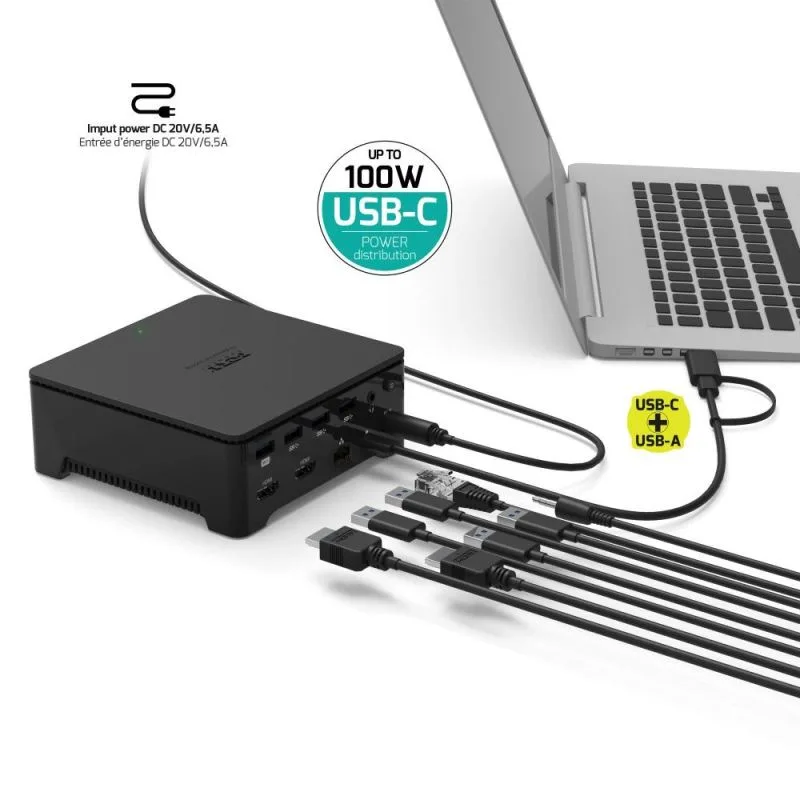 NONAME PORT CONNECT Dokovací stanice 100W 8v1 USB-C 901908-W-EU