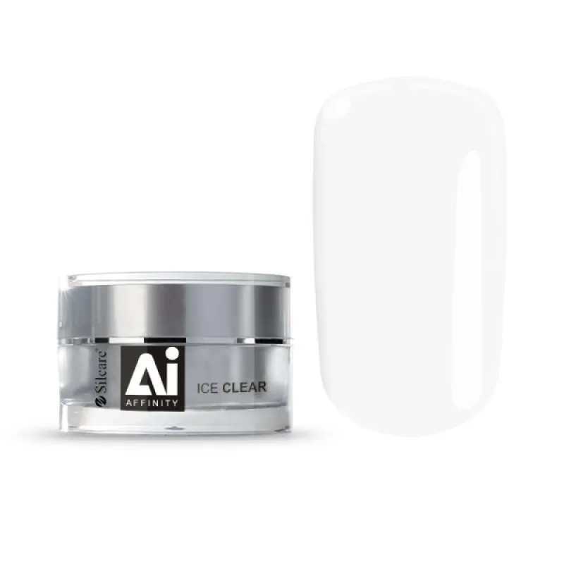 Silcare Gel Affinity stredne hustý jednofázový gél na nechty Ice Clear 30g
