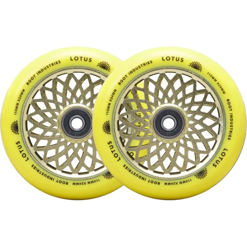 Root Lotus Pro Scooter Wheels 2-Pack- Radiant Yellow