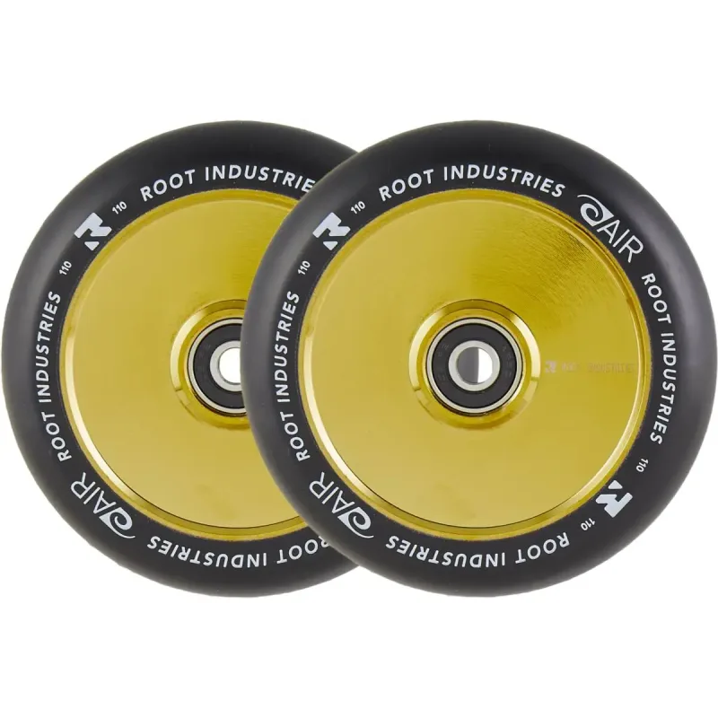 Root Air 110mm Black Pro Scooter Wheels 2-pack - Gold