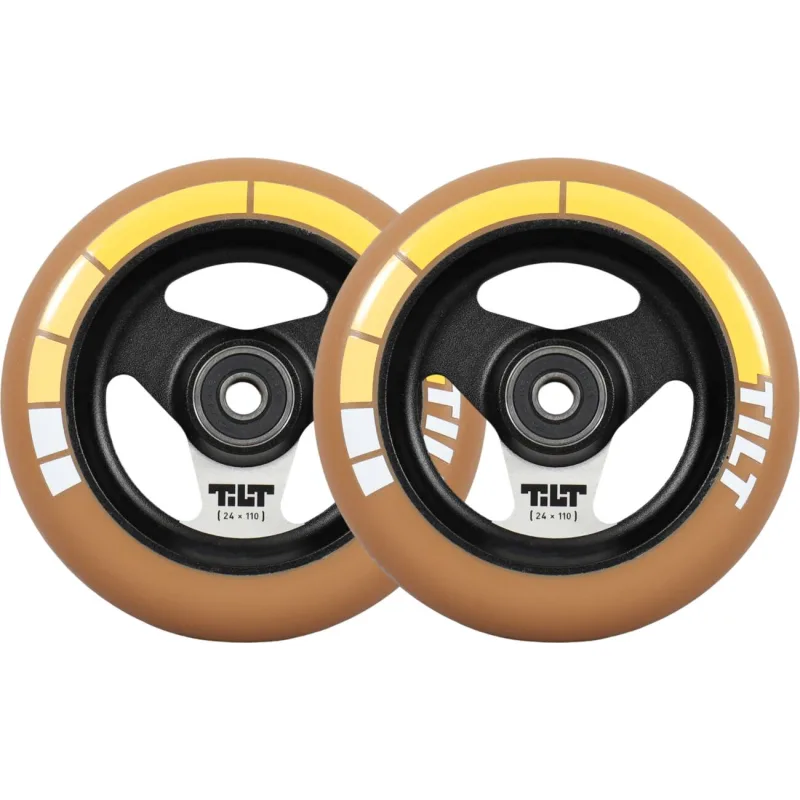 Tilt Stage I Pro Scooter Wheels 120mm x 24mm 2-Pack - Gold Stripe