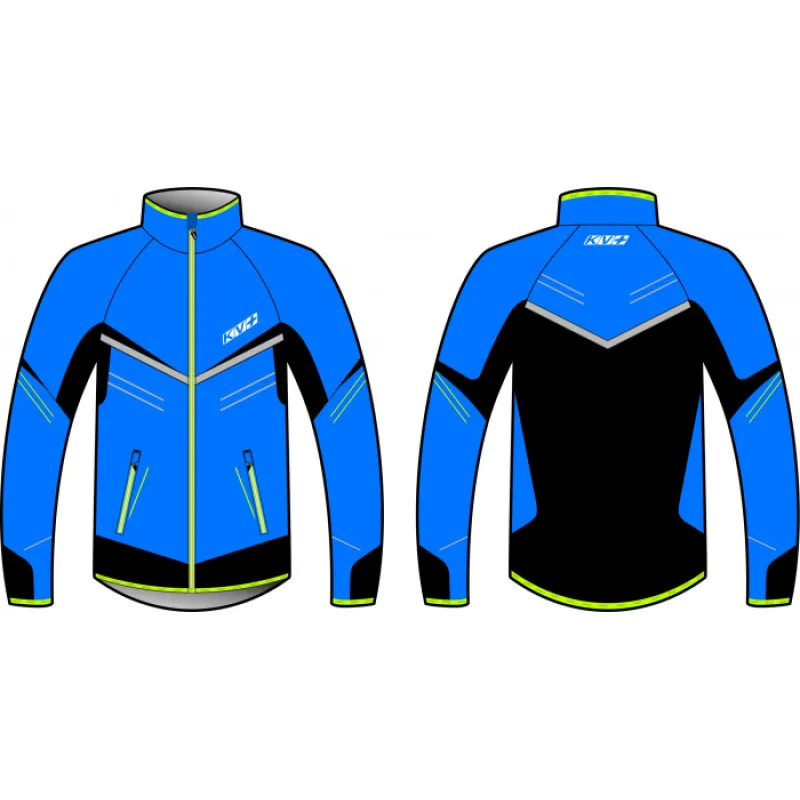 Běžecká bunda KV+ Premium Jacket unisex blue/black/lime 9V145-21