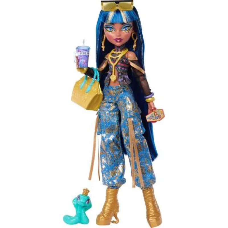Mattel Cleo De Nile – panenka Monster High s mazlíčkem a doplňky
