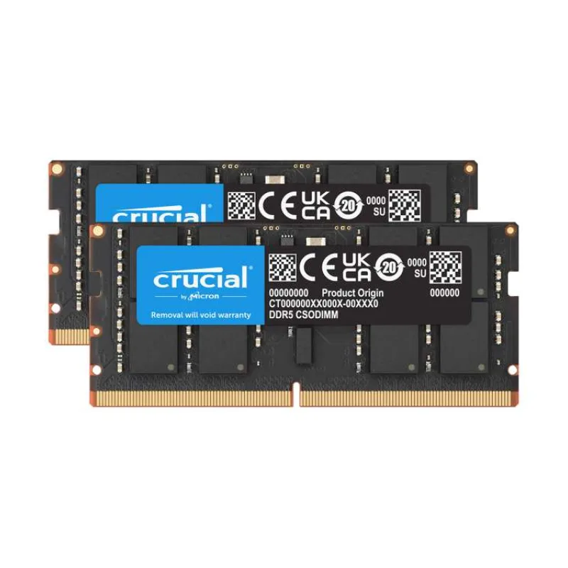 Crucial 64GB Kit (2x32GB) DDR5-6400 CSODIMM CL52 (CT2K32G64C52CS5)