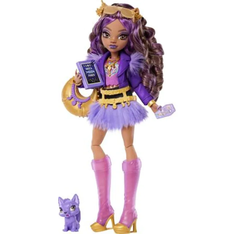 Mattel Clawdeen Wolf – panenka Monster High s mazlíčkem a doplňky