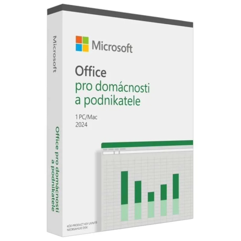 10 ks Microsoft Office pro domácnosti a podnikatele 2024 Czech Medialess + 2000 Kč Pluxee (EP2-06651G3)