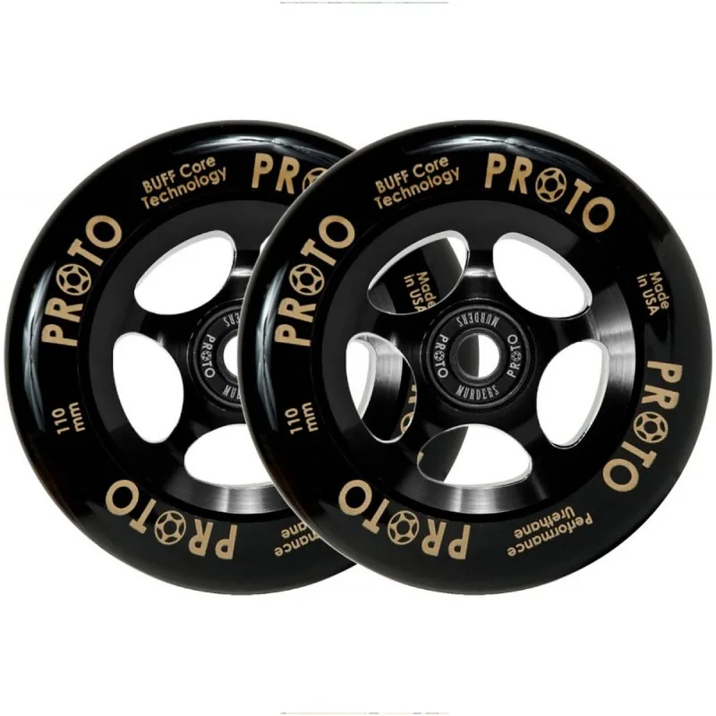 Kolieska 2 ks PROTO Gripper 110mm Wheels - Black on black
