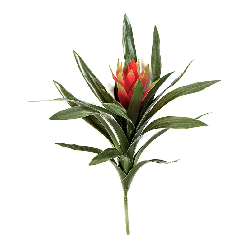 Umelá kvetina Bromelia s červeným kvetom, 40cm