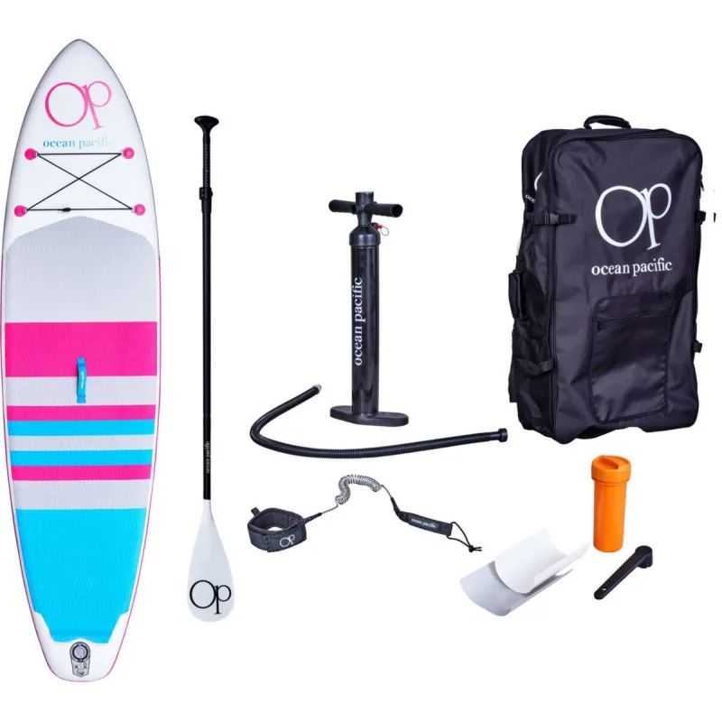 Paddleboard Ocean Pacific Malibu All Round 10'6 White/Grey/Pink + príslušenstvo