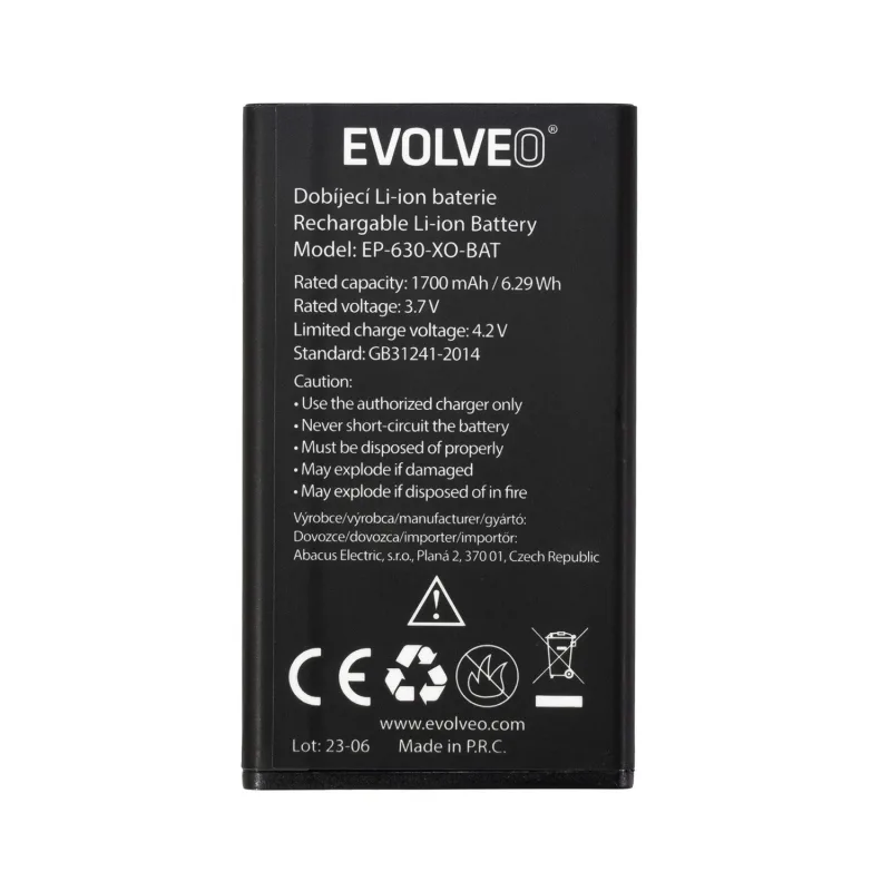 EVOLVEO orig. baterie 1700 mAh pro EasyPhone XO (EP-630) EP-630-XO-BAT