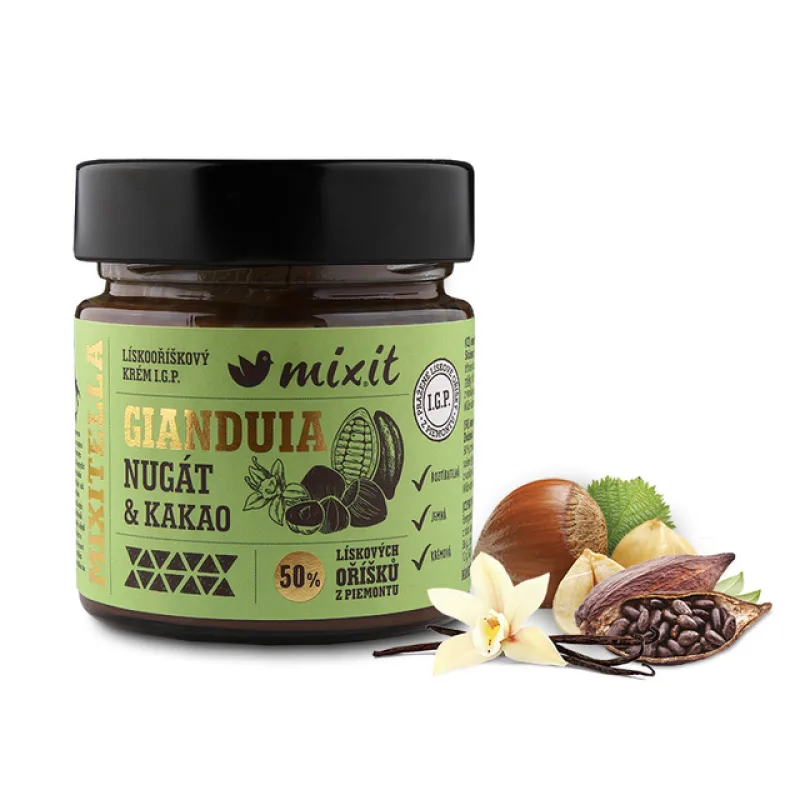 Mixit Mixitella Premium - Lieskový oriešok z Piemontu s mliekom a kakaom - 200g