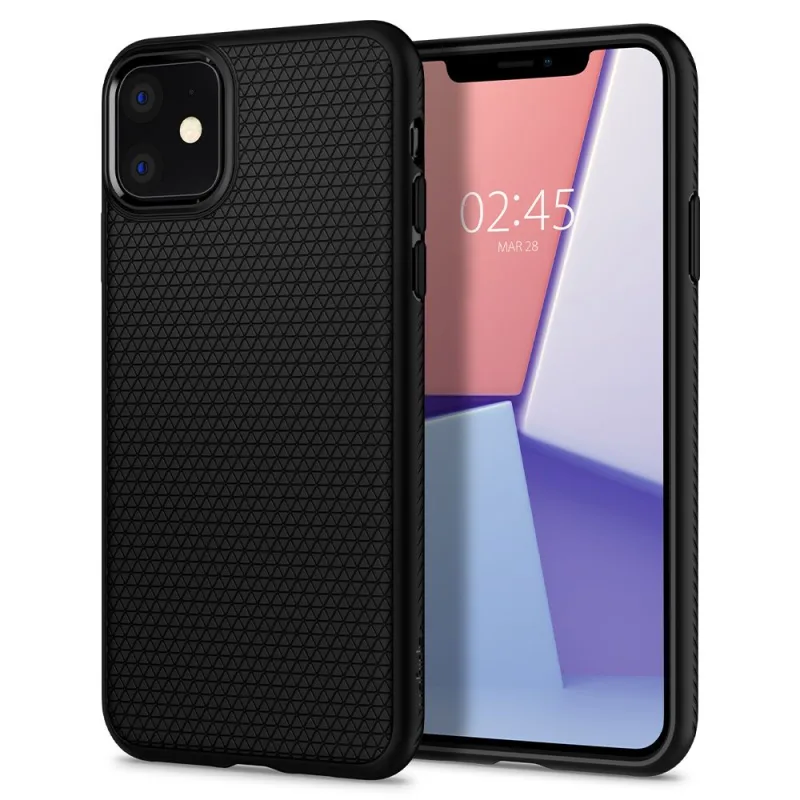 Puzdro Spigen Liquid Air na iPhone 11 – matné čierne