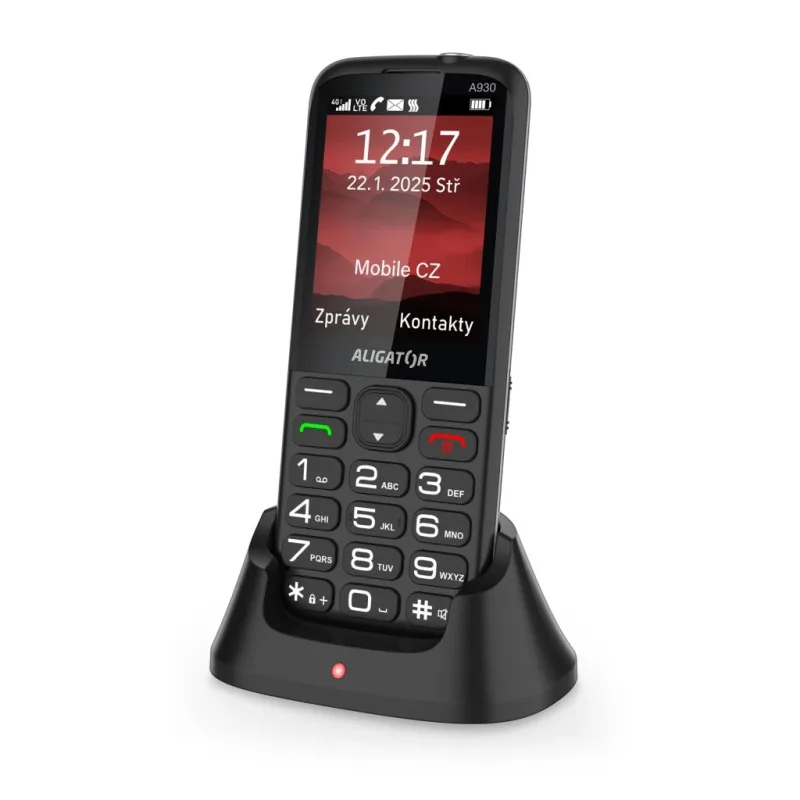 ALIGATOR A930 GPS Senior černý +st.nab. A930B