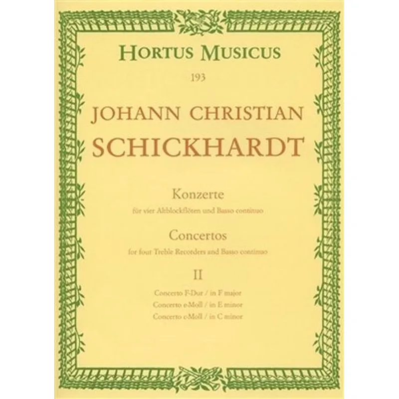 Bärenreiter Koncerty pro čtyři altové zobcové flétny
