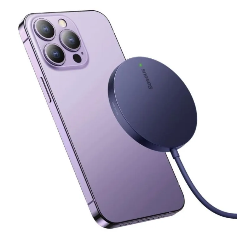 NONAME Baseus bezdrátová nabíječka do sítě Simple Mini3 15W USB-C fialová 6932172623289