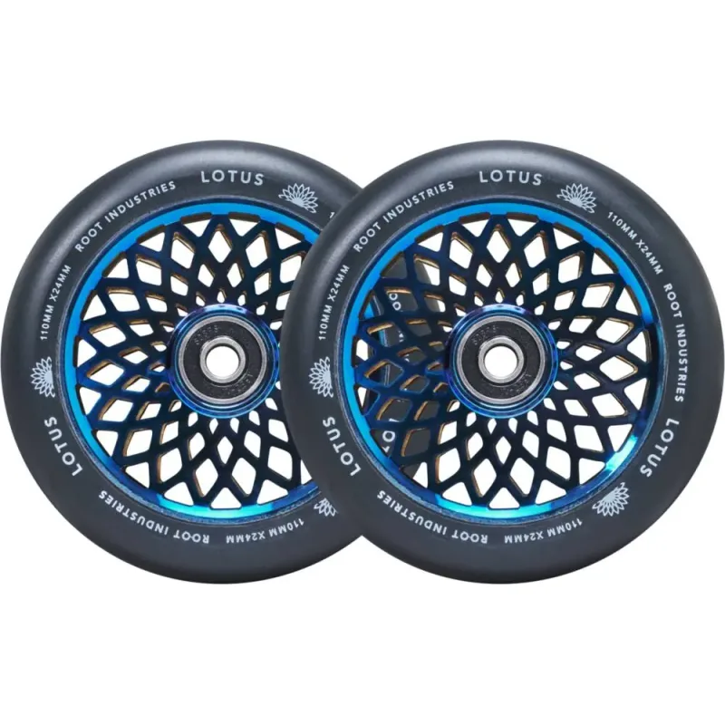 Root Lotus Pro Scooter Wheels 2-Pack- Blu-ray/Black