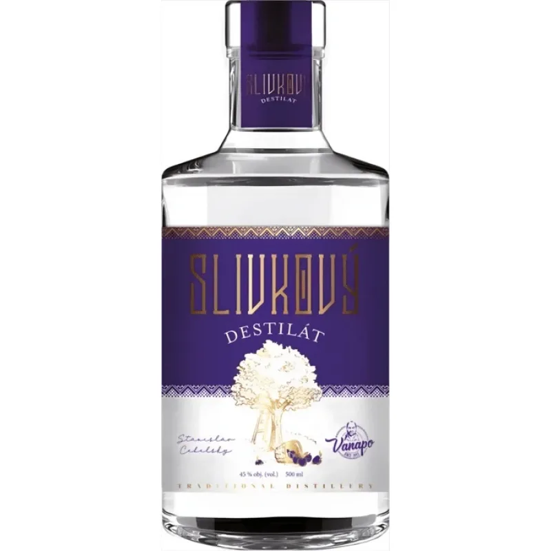 Vanapo Slivkový Destilát 45% 0,5l