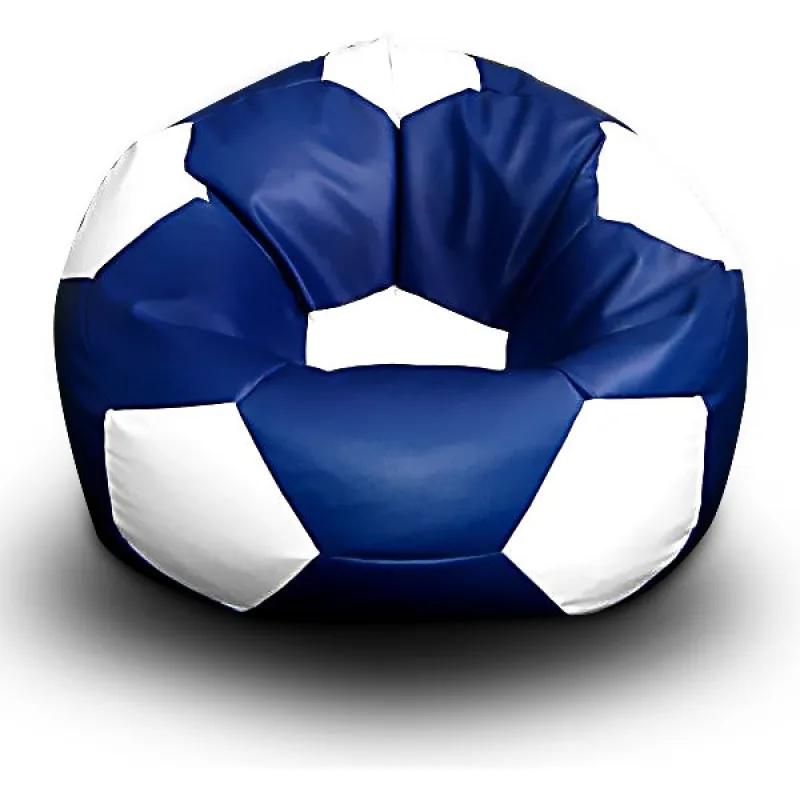 FITMANIA Sedací vak Futbalová LOPTA XXL 450L Vzor: 11 MODRO-BÍLÁ