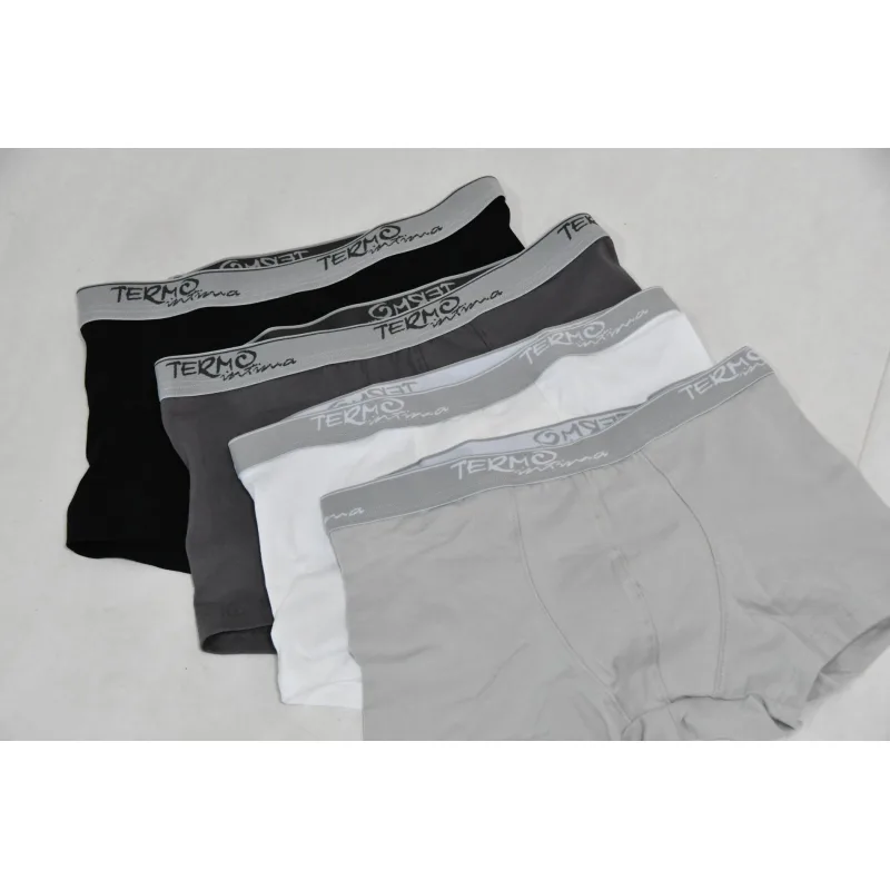 Pánske boxerky bavlnené SET - balenie 4ks - S, MIX (čierna, biela, sivá, modrá alebo antracit)